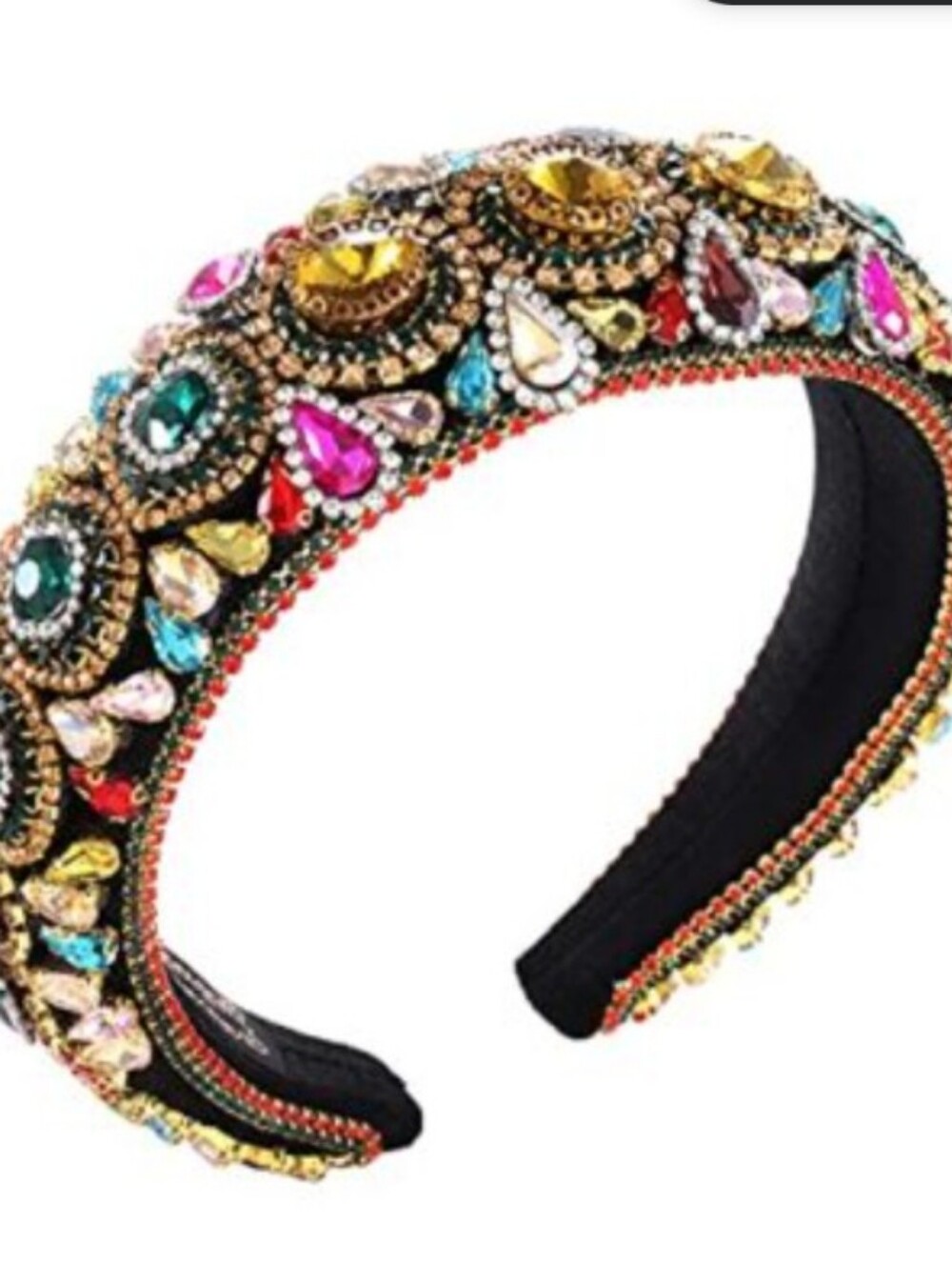 Baroque Rhinestone Crystal Headband Handmade